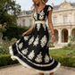 👗New arrival 40% OFF!🏖️Women's V-Neck Baroque Print Flowy Maxi Dress