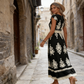 👗New arrival 40% OFF!🏖️Women's V-Neck Baroque Print Flowy Maxi Dress