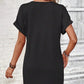 👗📢📢50% OFF !!  ⚡Buy 2 get 5%+ Free Shipping✈️ ⏰Women's Fashion V-Neck Button Dress – Timeless Solid Colors, Soft Fabric & Rolled Sleeves 🌸