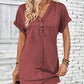 👗📢📢50% OFF !!  ⚡Buy 2 get 5%+ Free Shipping✈️ ⏰Women's Fashion V-Neck Button Dress – Timeless Solid Colors, Soft Fabric & Rolled Sleeves 🌸