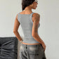 🔥2026 Hot sale 50% OFF🔥Adjustable Buckle Strap Ribbed Tank Top for Women