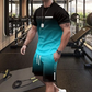 ✨HOT SALE✨Men's Gradient Color T-Shirt & Shorts Set