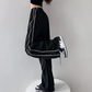 Women's Side Drawstring Wide-Leg Casual Trousers