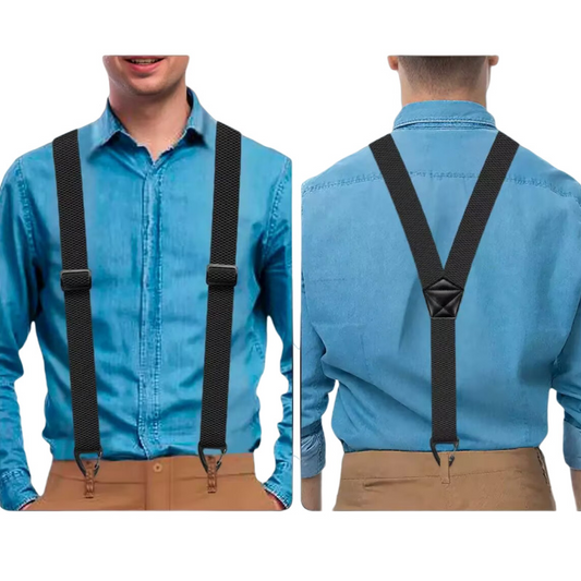 👔 75% OFF NOW! 🔗 Men's Braces with X-Back & Clip Fasteners – Sturdy Clips, Wide Straps & Adjustable for a Secure Fit 👖