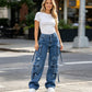 Women's High-Waist Baggy Cargo Jeans