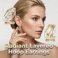 📢📢50% OFF !! ⏰Elegant Geometric Hoop Earrings with Sparkling Accents