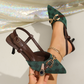 🥳SUMMER HOT SALE🥳💞50K+ SOLD!💥50% OFF!🔥Women's Pointed-Toe Slingback Heels with Metal Chain