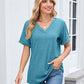 🔥50% OFF for a limited time！！🔥Women's V-Neck Short Sleeve Casual T-Shirt