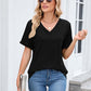 🔥50% OFF for a limited time！！🔥Women's V-Neck Short Sleeve Casual T-Shirt