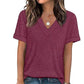 🔥50% OFF for a limited time！！🔥Women's V-Neck Short Sleeve Casual T-Shirt
