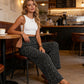 ⏳Limited-time 50% off⏰Women's Smocked High Waist Wide Leg Trousers👖
