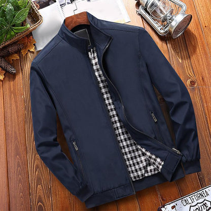 🧥 50% OFF NOW! 🔥 Men's Classic Stand Collar Jacket – Structured Fit, Durable Fabric & Perfect for Layering in Cool Weather 🧣