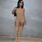 Solid Color Sleeveless Lace-Up Jumpsuit