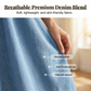Relaxed Fit A-Line Denim Dress with Mesh Sleeve Detail