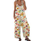 👚 LIMITED-TIME 50% OFF! 🌸 Women's Floral Print Wide-Leg Jumpsuit – Breathable Polyester, Side Pockets & Plus Sizes (XL-4XL) 👖