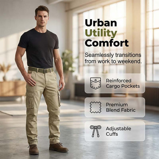👖 50% OFF NOW! 🔧 Men's Classic Tactical Cargo Trousers – Multi-Pocket, Durable & Adjustable Cuffs – Perfect for Outdoor & Daily Wear ✨