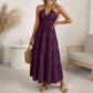 👗 50% OFF NOW! 🌴 Women's Halter Neck Backless Maxi Dress – Tiered, Flowy, Resort Style 🌺