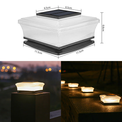 Solar-Powered LED Post Cap Light