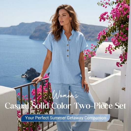 🎁2026 New Arrivals 50% OFF💥Women’s Solid Color 2-Piece Set – Casual, Comfortable, Versatile 👖