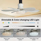 ⏳LAST DAY SALE 50% OFF🔥40W LED Ceiling Fan Light – 20.5” Ultra-Quiet with Remote 🎯 | E27 + FREE B22 Adapter 🔌 | For Bedroom 😴, Kitchen 👩‍🍳 & Garage 🛠️ – UK Ready! 🇬🇧