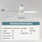 ⏳LAST DAY SALE 50% OFF🔥40W LED Ceiling Fan Light – 20.5” Ultra-Quiet with Remote 🎯 | E27 + FREE B22 Adapter 🔌 | For Bedroom 😴, Kitchen 👩‍🍳 & Garage 🛠️ – UK Ready! 🇬🇧