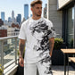 Men's Graphic Print T-Shirt & Shorts Set