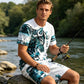 Men's Graphic Print T-Shirt & Shorts Set