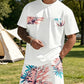 Men's Graphic Print T-Shirt & Shorts Set