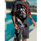 Men's Graphic Print T-Shirt & Shorts Set