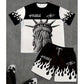 Men's Graphic Print T-Shirt & Shorts Set