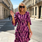 👗 40% OFF! ✨ Tiered Midi Dress – Floral Pattern, Split Sleeves, Flowy, Elegant 🌸