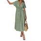 📢📢50% OFF !! ⏰Women's Summer V-Neck Tie-Front Midi Dress