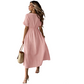 📢📢50% OFF !! ⏰Women's Summer V-Neck Tie-Front Midi Dress