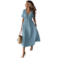 📢📢50% OFF !! ⏰Women's Summer V-Neck Tie-Front Midi Dress