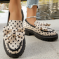 🎀👞Playful Chic, Bold Steps ✨Women's Polka Dot Bow Platform Loafers