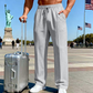 📢📢30% OFF !! ⏰Men's Elastic Waist Drawstring Straight Leg Trousers