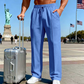 📢📢30% OFF !! ⏰Men's Elastic Waist Drawstring Straight Leg Trousers