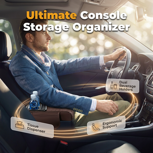 Drive in Total Comfort! Universal Ergonomic Car Armrest & Storage Box ☁️🛣️