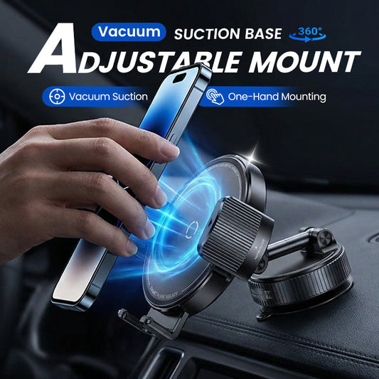 🚗Adjustable Magnetic Car Mount with Vacuum Suction Base
