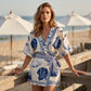 Flattering V-Neck Playsuit in Exotic Tropical Print – Your Summer Holiday Essential 🏝️🌸