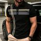 ✨ 50% OFF NOW! 🧵Men's Striped Short Sleeve Collared Top