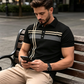 ✨ 50% OFF NOW! 🧵Men's Striped Short Sleeve Collared Top