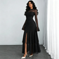 🎁2026 New Arrivals 50% OFF💥Women's Bell Sleeve Maxi Dress – Sheer, High-Slit, Elegant ✨