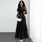 🎁2026 New Arrivals 50% OFF💥Women's Bell Sleeve Maxi Dress – Sheer, High-Slit, Elegant ✨