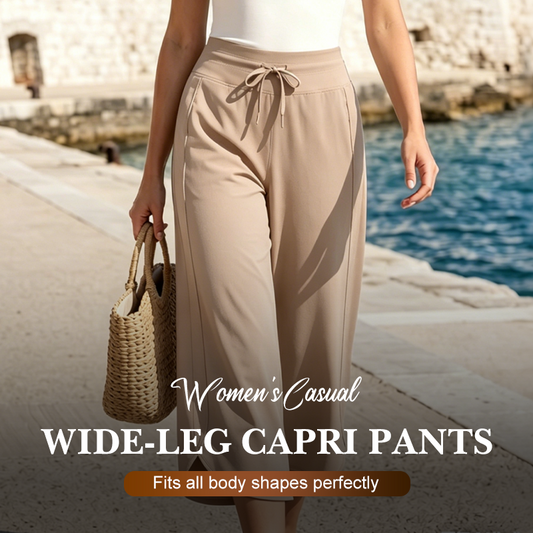 📢📢50% OFF !! ⏰Women's Casual Wide-Leg Capri Trousers