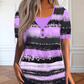 📢📢50% OFF !! ⏰Women's Faux Two-Piece Striped Henley Top