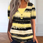 📢📢50% OFF !! ⏰Women's Faux Two-Piece Striped Henley Top