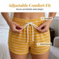 Women's Striped Short Sleeve Top and Shorts Pajama Set