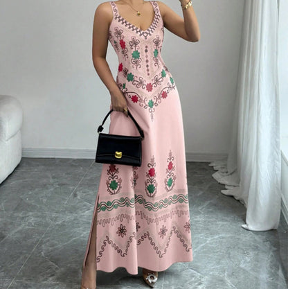 👗 50% OFF NOW! 💃 Sleeveless V-Neck Floral Print Slit Dress