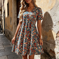 👗🌸Women's Summer Floral V-Neck Short Sleeve Dress